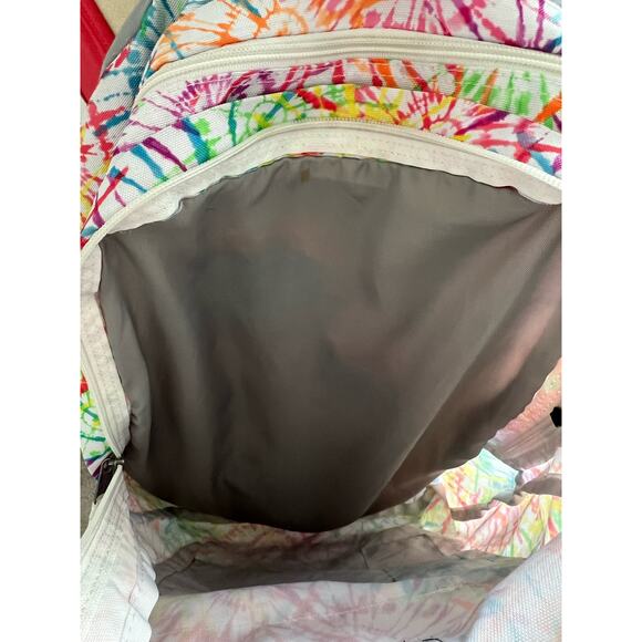 Trans by JanSport Tie Dye Drizzle Colorful Backpack with Laptop Sleeve & Pockets - Picture 7 of 12